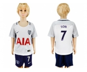 Tottenham Hotspur #7 Son Home Kid Soccer Club Jersey