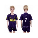 Tottenham Hotspur #7 Son Sec Away Kid Soccer Club Jersey