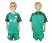 Tottenham Hotspur Blank Green Goalkeeper Kid Soccer Club Jersey