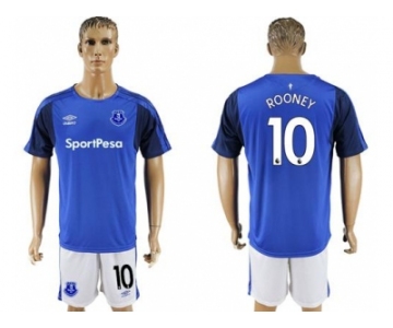 Everton #10 Rooney Home Soccer Club Jersey