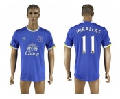 Everton #11 Mirallas Home Soccer Club Jersey3