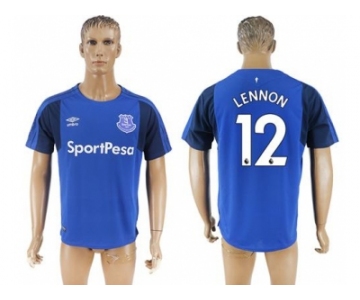 Everton #12 Lennon Home Soccer Club Jersey1