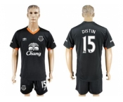 Everton #15 Distin Away Soccer Club Jersey