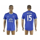 Everton #15 Distin Home Soccer Club Jersey1