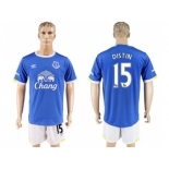 Everton #15 Distin Home Soccer Club Jersey