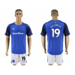 Everton #19 Valencia Home Soccer Club Jersey