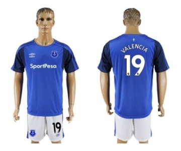 Everton #19 Valencia Home Soccer Club Jersey