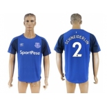 Everton #2 Schneiderlin Home Soccer Club Jersey1