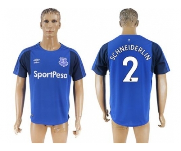 Everton #2 Schneiderlin Home Soccer Club Jersey1