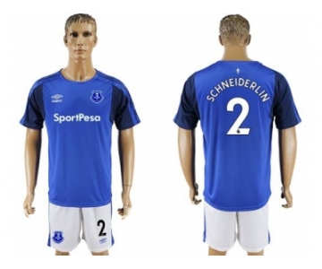 Everton #2 Schneiderlin Home Soccer Club Jersey