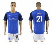 Everton #21 Besic Home Soccer Club Jersey