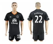 Everton #22 Pienaar Away Soccer Club Jersey