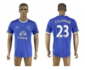 Everton #23 Coleman Home Soccer Club Jersey3