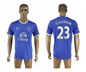 Everton #23 Coleman Home Soccer Club Jersey3