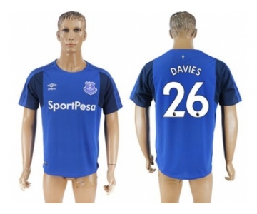 Everton #26 Davies Home Soccer Club Jersey1