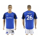 Everton #26 Davies Home Soccer Club Jersey