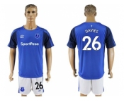 Everton #26 Davies Home Soccer Club Jersey