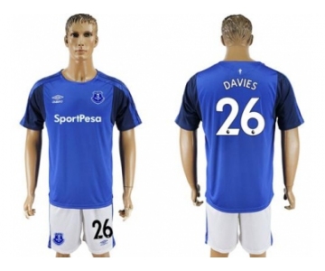 Everton #26 Davies Home Soccer Club Jersey