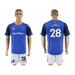 Everton #28 Dowell Home Soccer Club Jersey