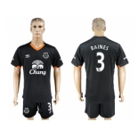 Everton #3 Baines Away Soccer Club Jersey