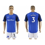 Everton #3 Baines Home Soccer Club Jersey