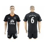 Everton #6 Jagielka Away Soccer Club Jersey