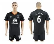 Everton #6 Jagielka Away Soccer Club Jersey