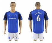 Everton #6 Jagielka Home Soccer Club Jersey