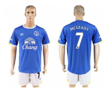 Everton #7 Mcgeady Home Soccer Club Jersey