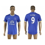 Everton #9 Kone Home Soccer Club Jersey1