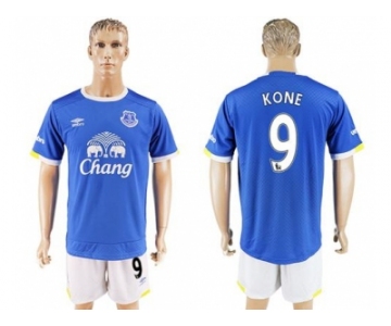 Everton #9 Kone Home Soccer Club Jersey