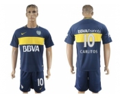 Boca Juniors #10 Carlitos Home Soccer Club Jersey2