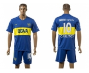 Boca Juniors #10 Carlitos Home Soccer Club Jersey3