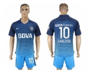 Boca Juniors #10 Carlitos Sec Away Soccer Club Jersey