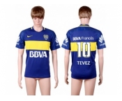 Boca Juniors #10 Tevez Home Soccer Club Jersey