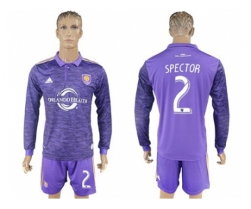 Orlando City SC #2 Spector Home Long Sleeves Soccer Club Jersey