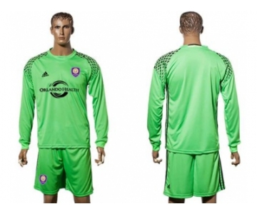 Orlando City SC Blank Green Long Sleeves Goalkeeper Soccer Club Jersey