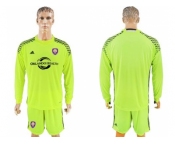 Orlando City SC Blank Shiny Green Long Sleeves Goalkeeper Soccer Club Jersey