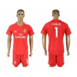 Real Madrid #1 I Casillas Red Goalkeeper Soccer Club Jersey