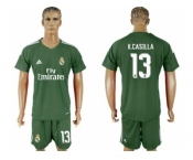 Real Madrid #13 K.Casilla Green Goalkeeper Soccer Club Jersey