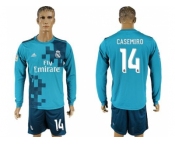 Real Madrid #14 Casemiro Sec Away Long Sleeves Soccer Club Jersey