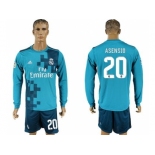 Real Madrid #20 Asensio Sec Away Long Sleeves Soccer Club Jersey