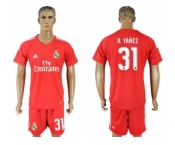 Real Madrid #31 R.Yanez Red Goalkeeper Soccer Club Jersey