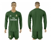 Real Madrid Blank Green Goalkeeper Long Sleeves Soccer Club Jersey