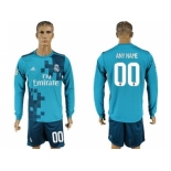 Real Madrid Personalized Sec Away Long Sleeves Soccer Club Jersey