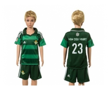 Real Betis #23 Van Der Vaart Away Kid Soccer Club Jersey