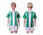 Real Betis Blank Home Kid Soccer Club Jersey