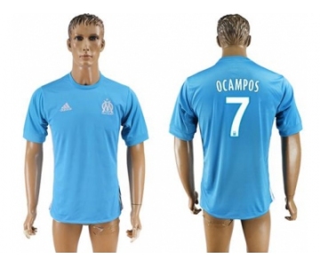 Marseille #7 Ocampos Away Soccer Club Jersey1