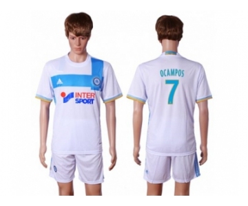 Marseille #7 Ocampos Home Soccer Club Jersey1