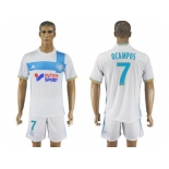 Marseille #7 Ocampos Home Soccer Club Jersey2